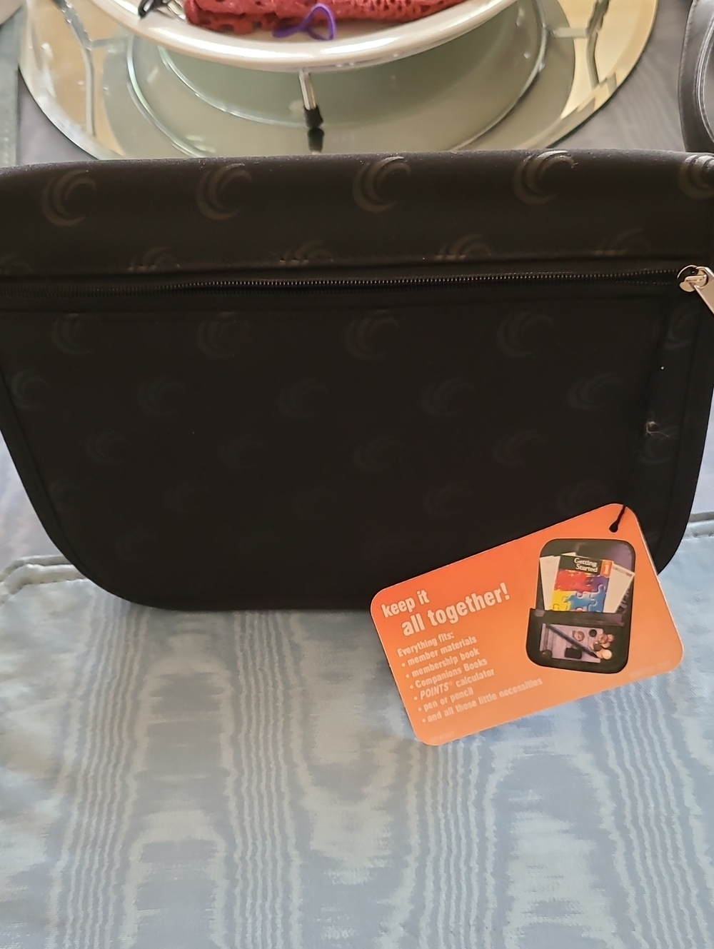 Black Mini Organizer Pouch - Compact Travel Mini Bag